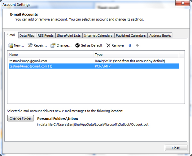 setting up gmail in outlook 2007 imap