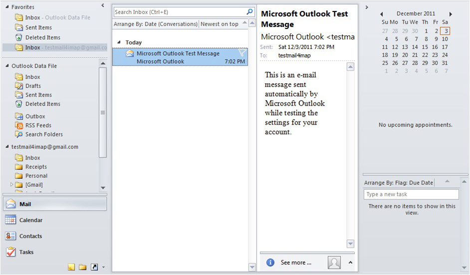gmail incoming mail server for outlook 2010