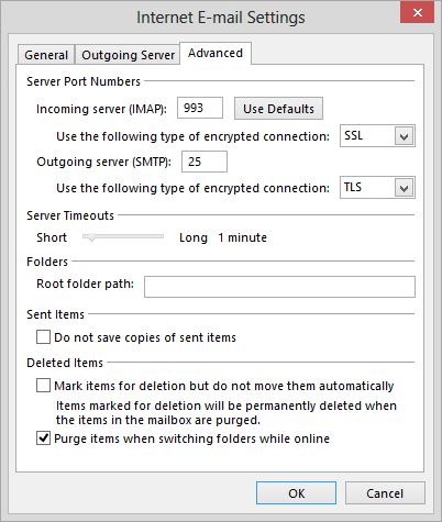 Outlook Settings For Gmail