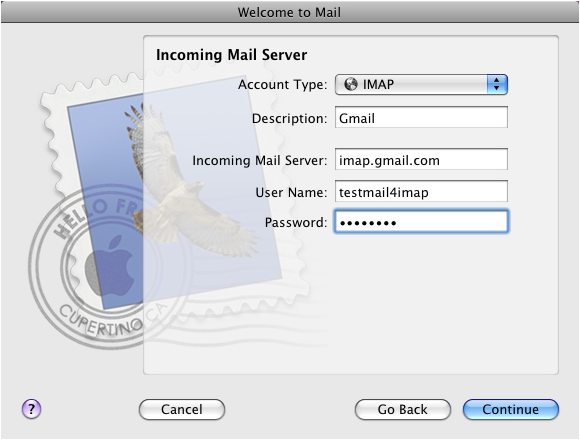 setting up mac mail for gmail