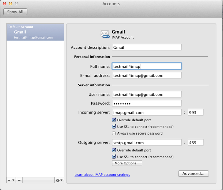 configure gmail for mac