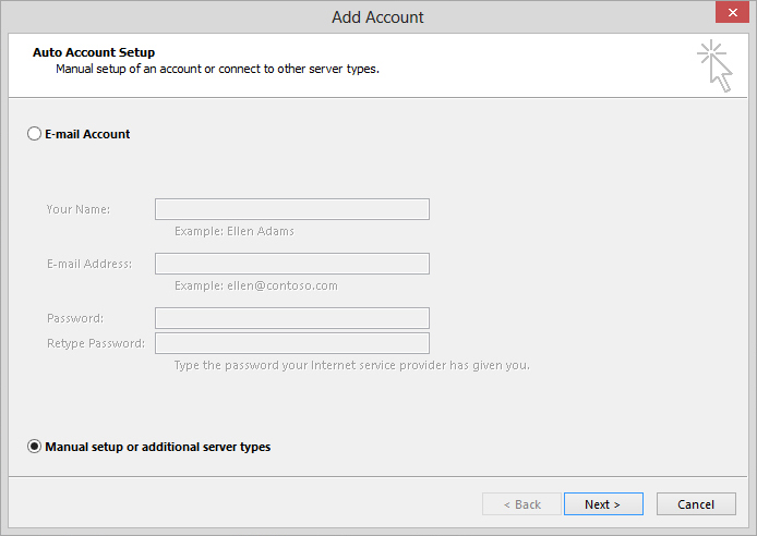 how to add another account to outlook 2013