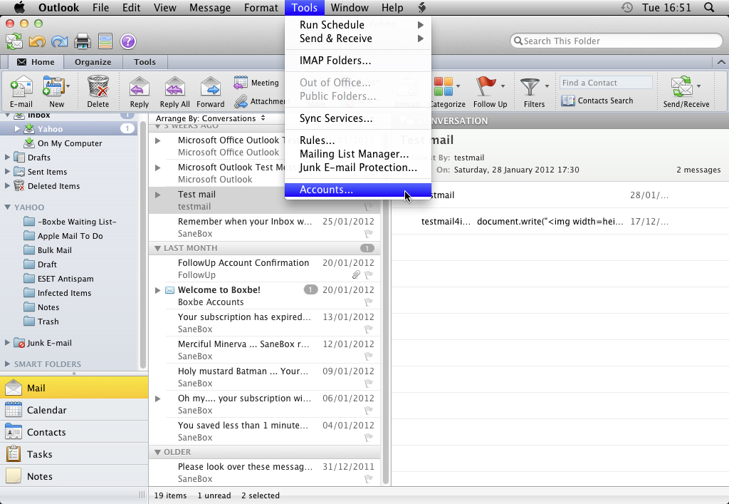 outlook for mac 2011 sending gmail