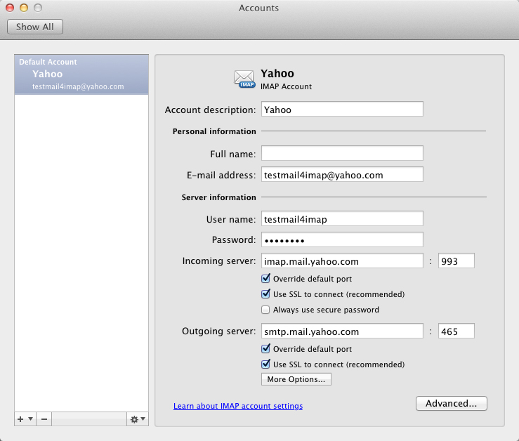 office 365 email settings mac