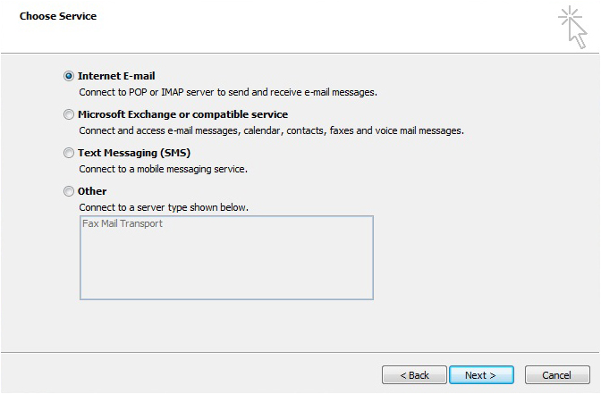 bellsouth email settings for outlook 2010
